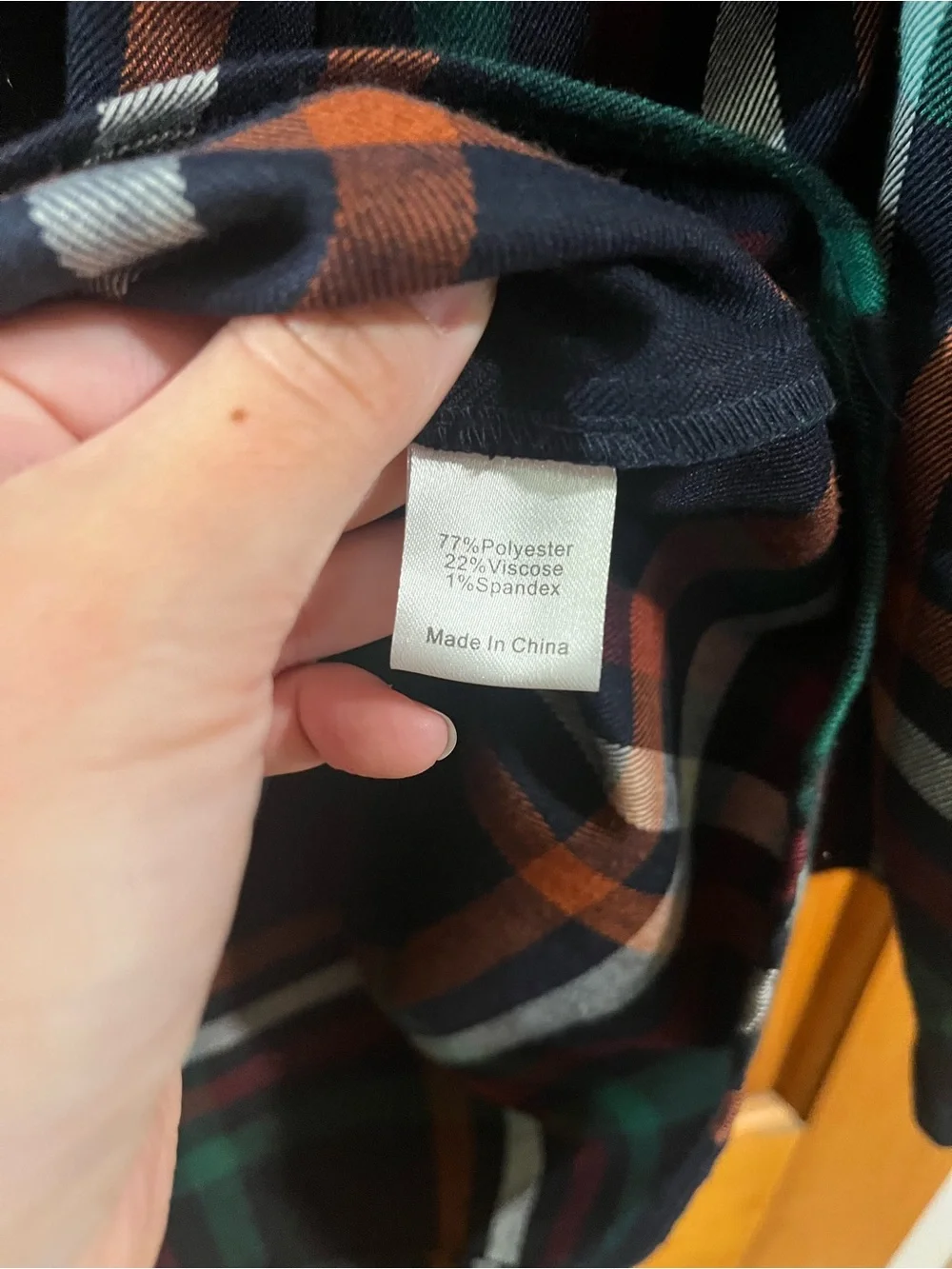 Tuckernuck Women’s L Plaid Puff Sleeve Blouse Blue Tartan Holiday Long Sleeve